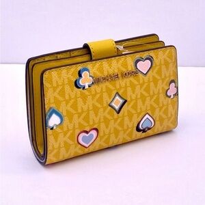 Michael Kors Yellow Wallet with Colorful Accents